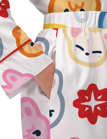 Stray Kid Tour Silky Satin Pajama Set For Women  Pajamas Set