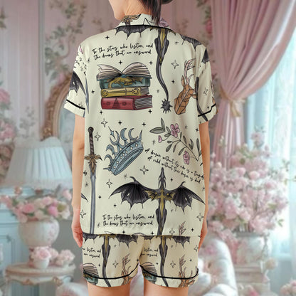 Fourth Wing Pajama Set, Basgiath War College Sleepwear, Dragon Rider Pajamas, Violet Sorrengail Loungewear, Rebecca Yorros, Xaden Riorson