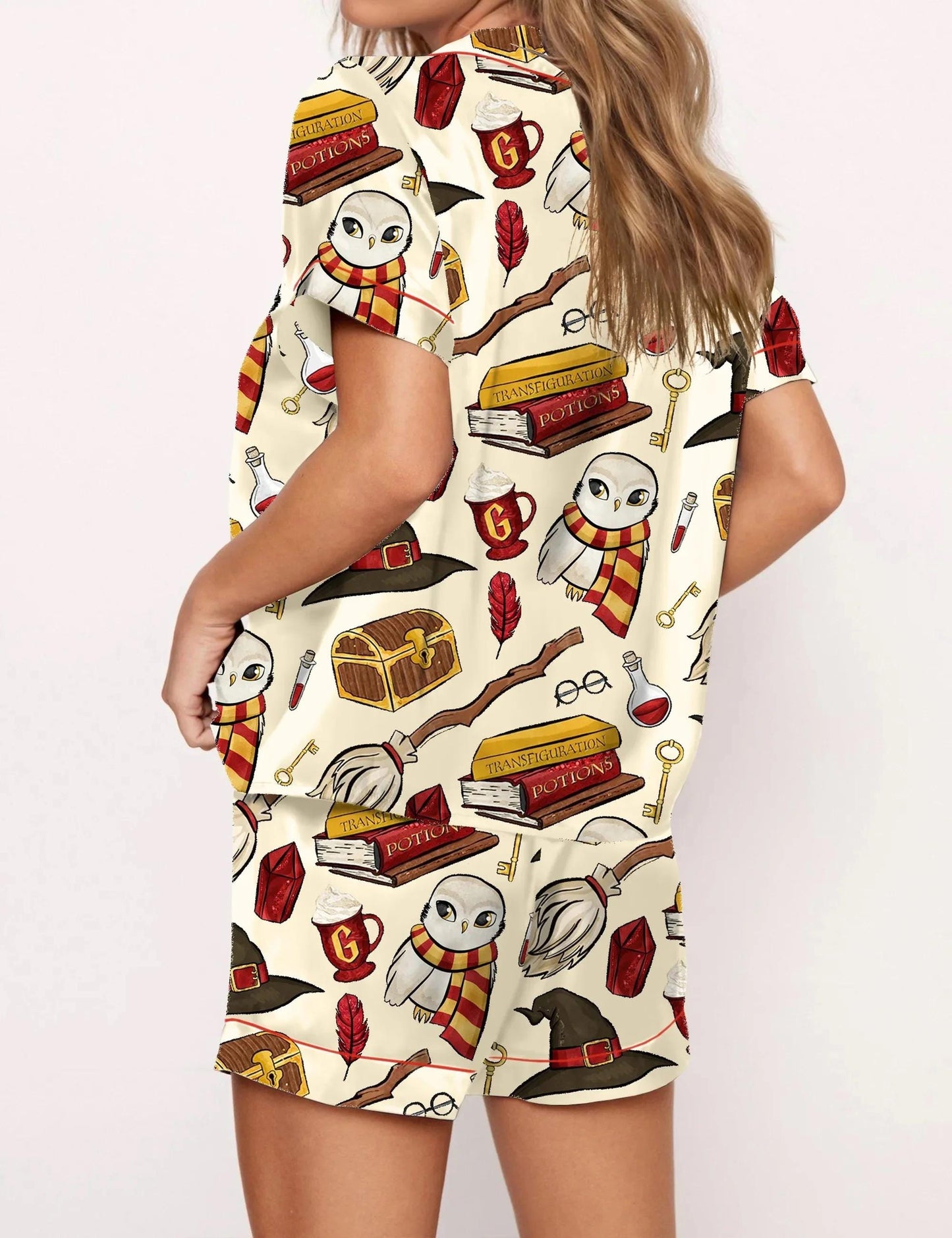 Wizard School G Silky Satin Pajama Set For Women  Pajamas Set