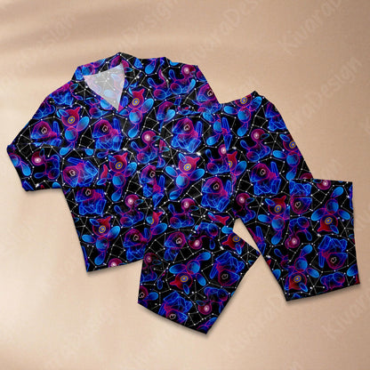 Prygon Mystic Pajama Set - Anime Cute Loungewear - Comfortable Video Game - Sleepwear for Fans