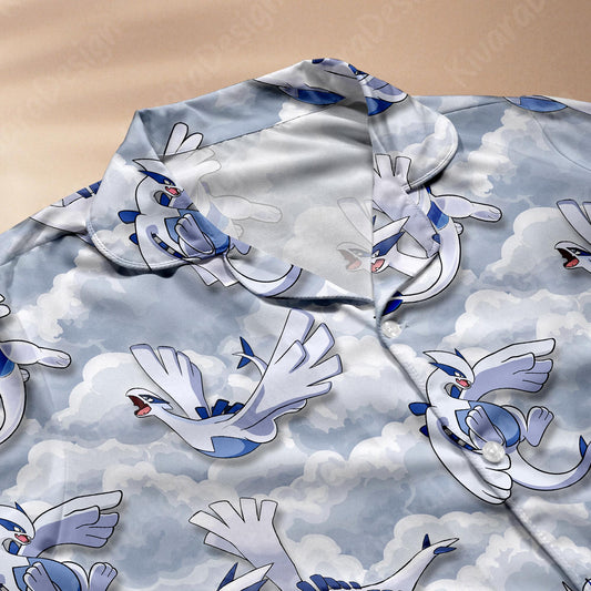 Lugia Pajama Set - Anime Sky Loungewear - Comfortable Video Game - Special Sleepwear for Fans