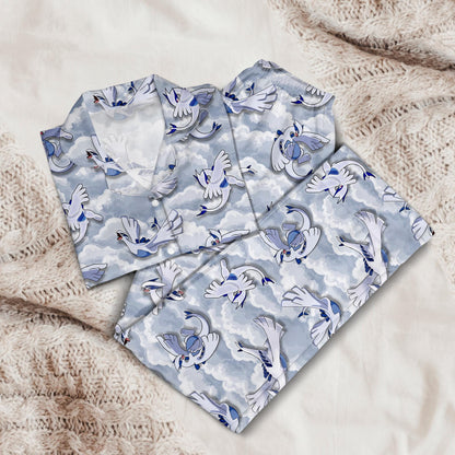 Lugia Pajama Set - Anime Sky Loungewear - Comfortable Video Game - Special Sleepwear for Fans