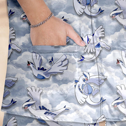 Lugia Pajama Set - Anime Sky Loungewear - Comfortable Video Game - Special Sleepwear for Fans