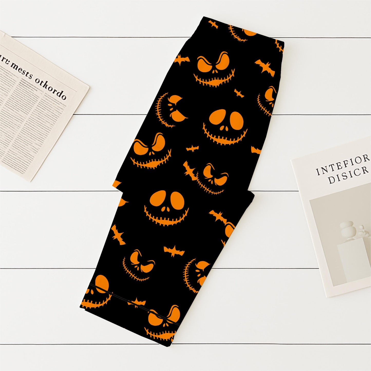 Halloween Spooky Pumpkin Face Pajamas Set, Scary Pumpkin Sleepwear, Cozy Loungewear, Spooky Season Gift, Halloween Gift