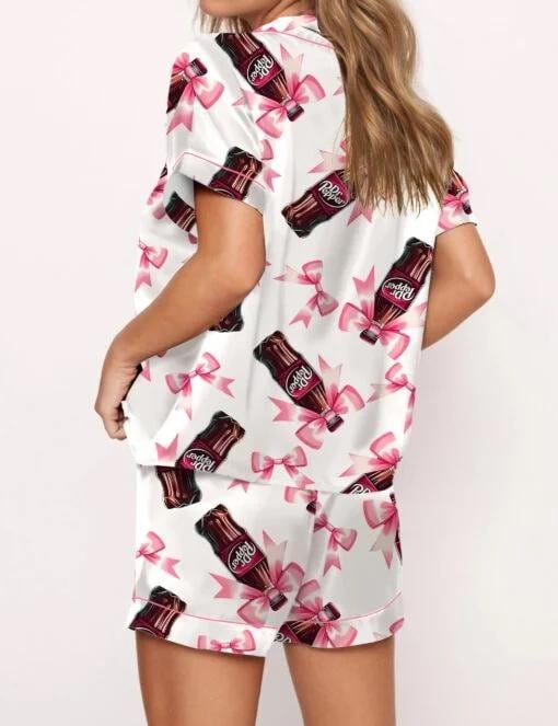 Coquette Pepper Drink Satin Pajama Set For Women  Pajamas Set