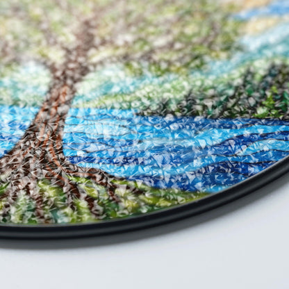 Tree of life stained glass suncatcher forest river art gift for mothers day or nature lovers