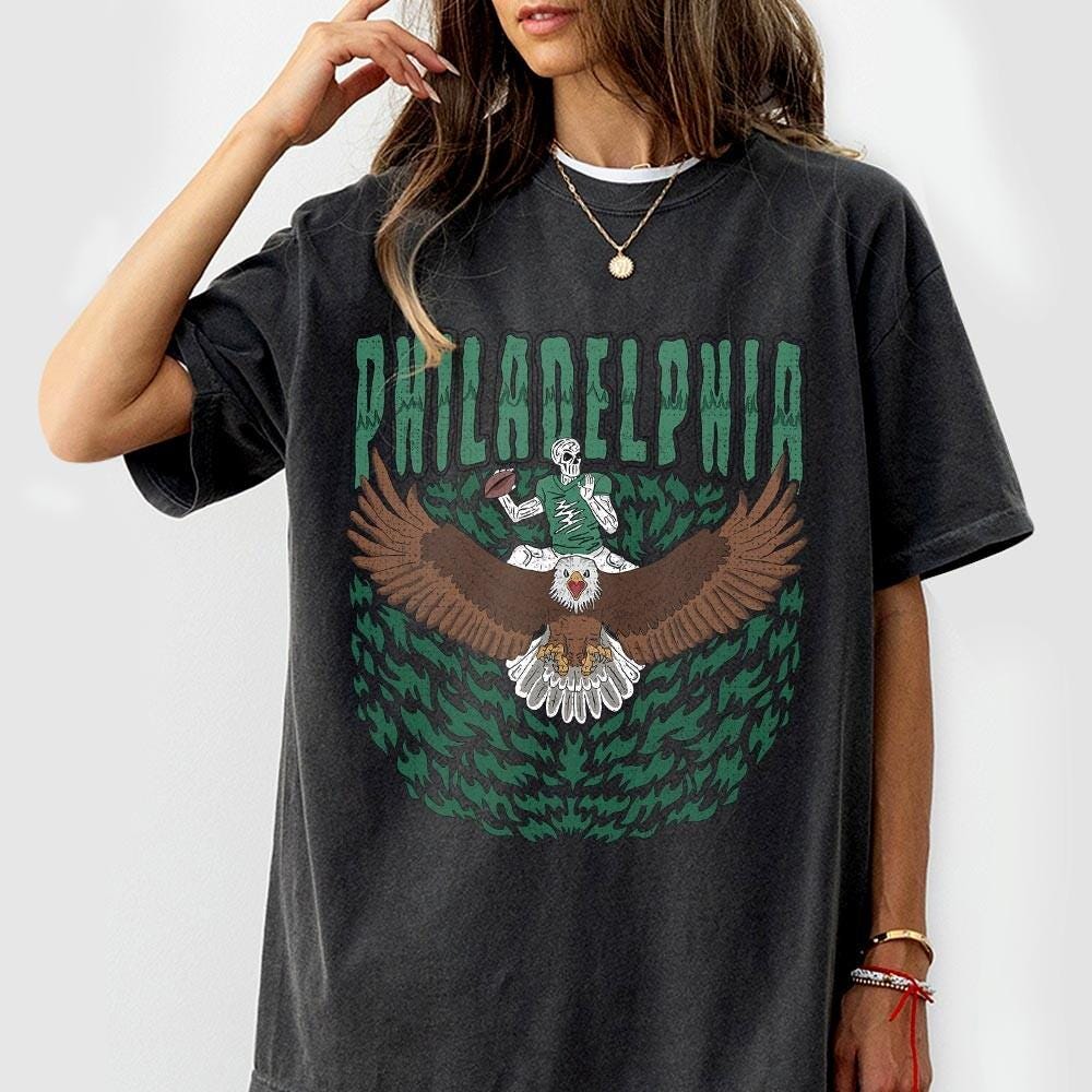 Philadelphia Football Skull Vintage Shirt