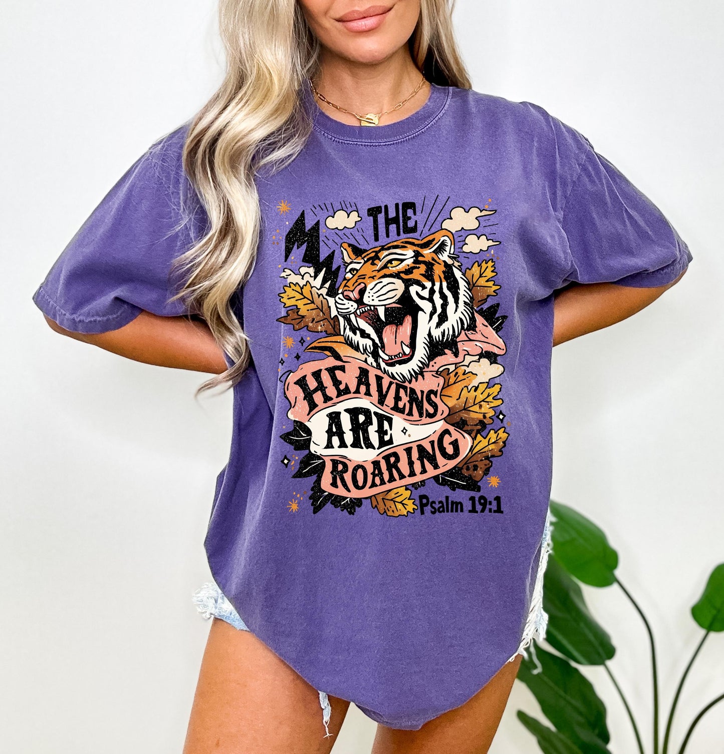 Comfort Colors® The Heavens are Roaring Shirt, Believer Shirt, Bible Verse Shirt, Faith Shirt, Bible Shirt, Fall Christian Shirt