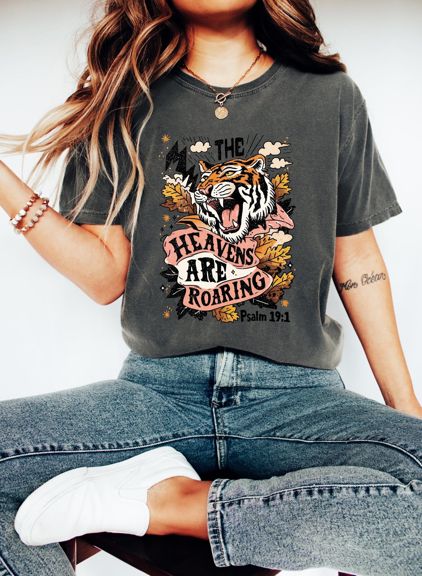 Comfort Colors® The Heavens are Roaring Shirt, Believer Shirt, Bible Verse Shirt, Faith Shirt, Bible Shirt, Fall Christian Shirt