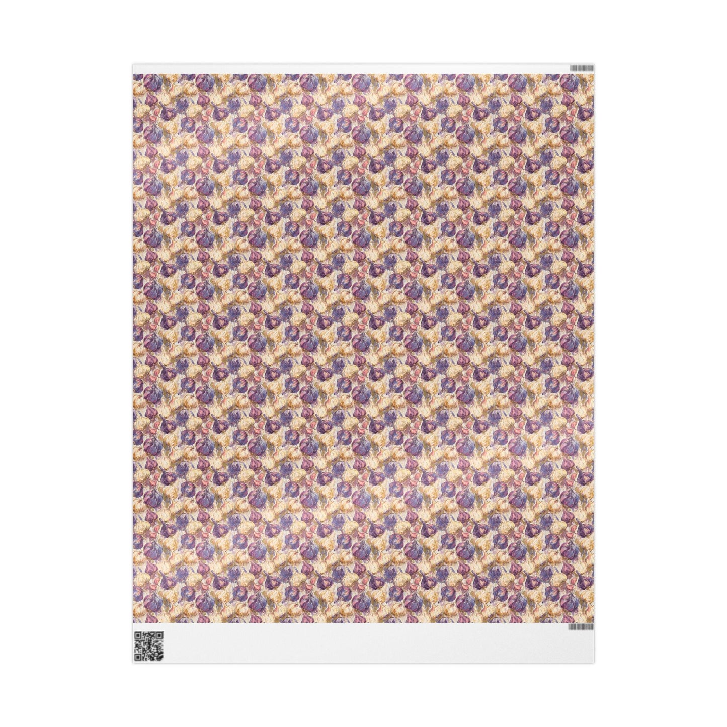 Farmers Market Wrapping Paper Roll Eco Rustic Garlic Design Farmhouse Kitchen Organic Vegetables Country Foodie Gift Wrap #43