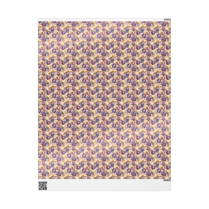 Farmers Market Wrapping Paper Roll Eco Rustic Garlic Design Farmhouse Kitchen Organic Vegetables Country Foodie Gift Wrap #43