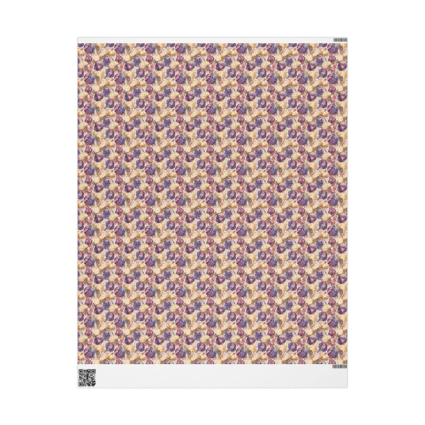 Farmers Market Wrapping Paper Roll Eco Rustic Garlic Design Farmhouse Kitchen Organic Vegetables Country Foodie Gift Wrap #43
