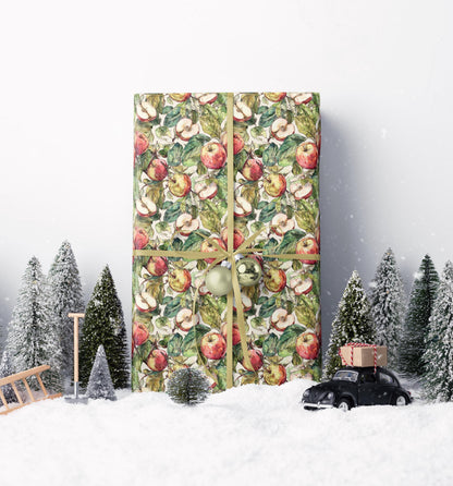 Farmers Market Wrapping Paper Roll Farmhouse Rustic Apples Design Eco Kitchen Country Orch-9fb7-42fe-98dc-2c1477b613d1_3_wrapping_paper_fill