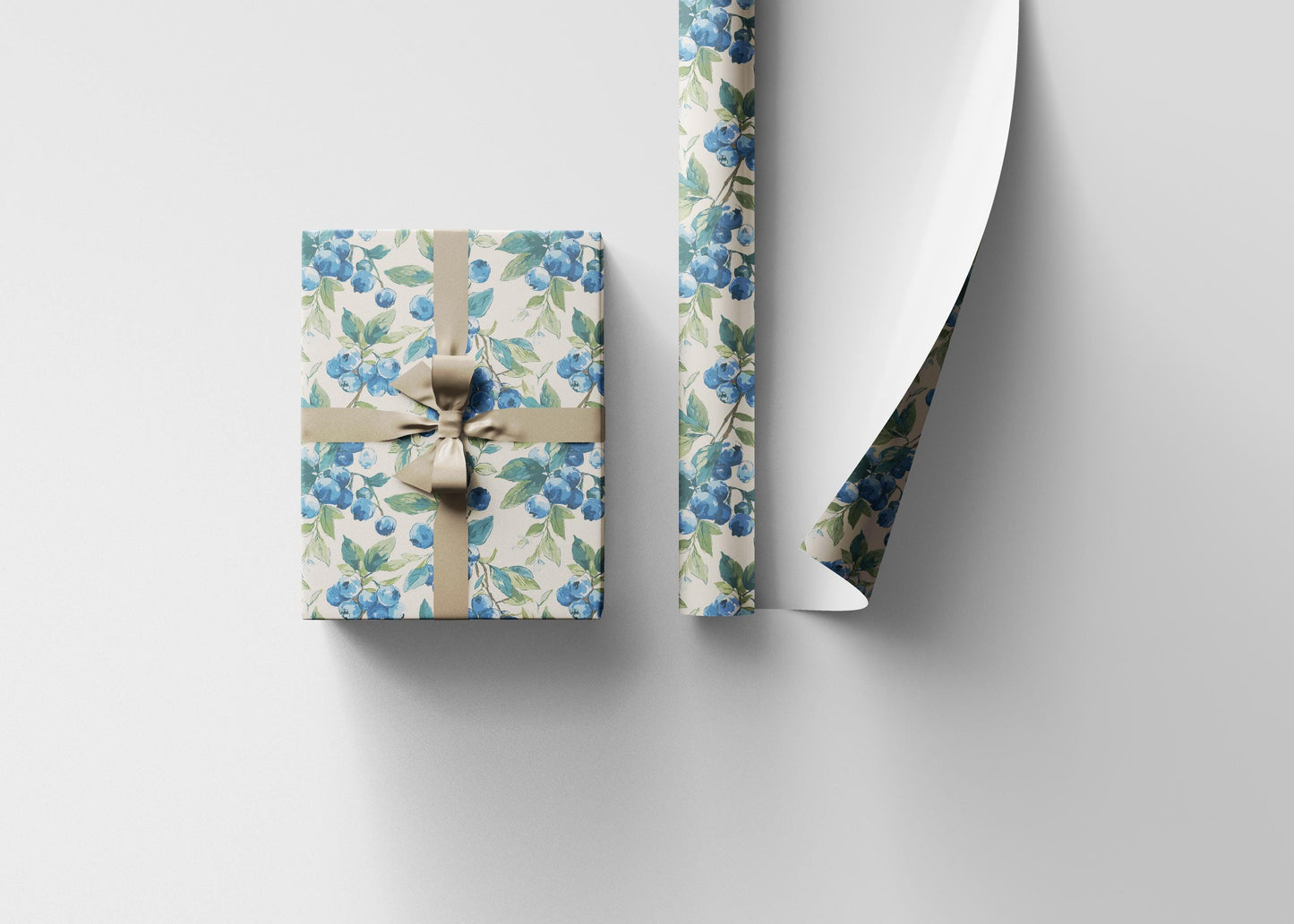 Farmers Market Wrapping Paper Roll Farm Fresh Blueberries Rustic Country Fruit Eco Friendly Farmhouse Kitchen Gift Wrap #28