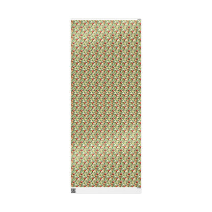 Farmers Market Wrapping Paper Roll Farm Fresh Apples Rustic Farmhouse Kitchen Organic Eco Country Fruit Gift Wrap #46