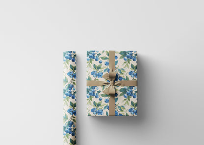 Farmers Market Wrapping Paper Roll Farm Fresh Blueberries Rustic Country Fruit Eco Friendly Farmhouse Kitchen Gift Wrap #28