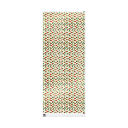 Farmers Market Wrapping Paper Roll Rustic Farm Fresh Strawberries Fruit Illustration Eco Friendly Farmhouse Kitchen Gift Wrap #37