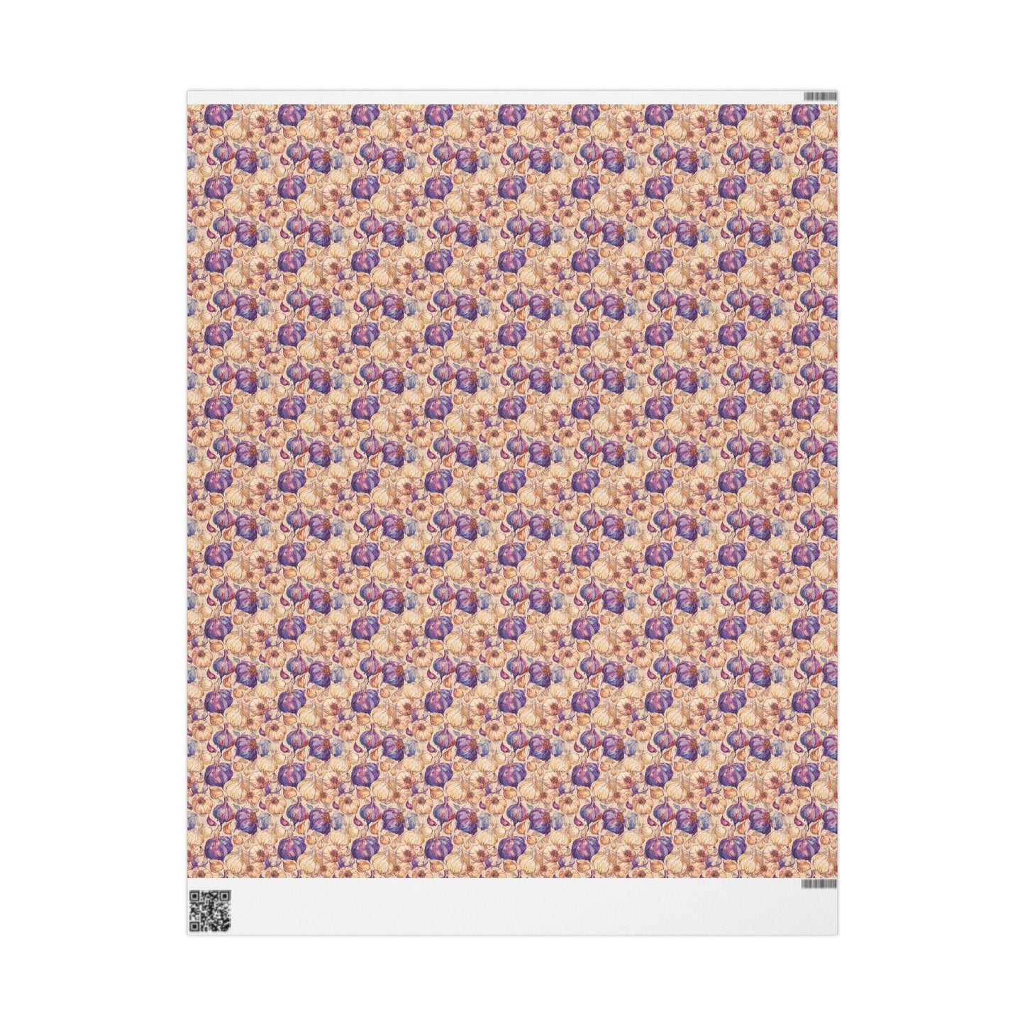 Farmers Market Wrapping Paper Roll Rustic Farm Fresh Garlic Illustration Eco Friendly Farmhouse Kitchen Country Gift Wrap #44