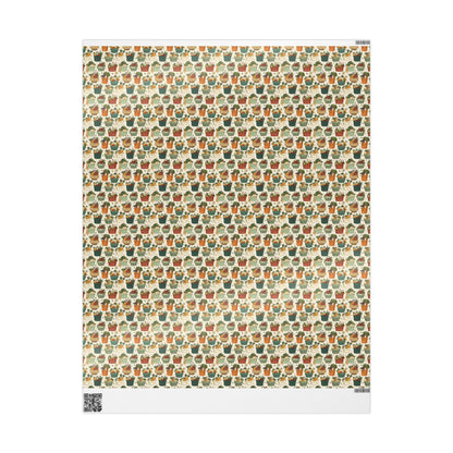 Farmers Market Wrapping Paper Roll Vintage Style Fruits and Veggies Illustration Rustic Country Farm Fresh Kitchen Gift Wrap #2
