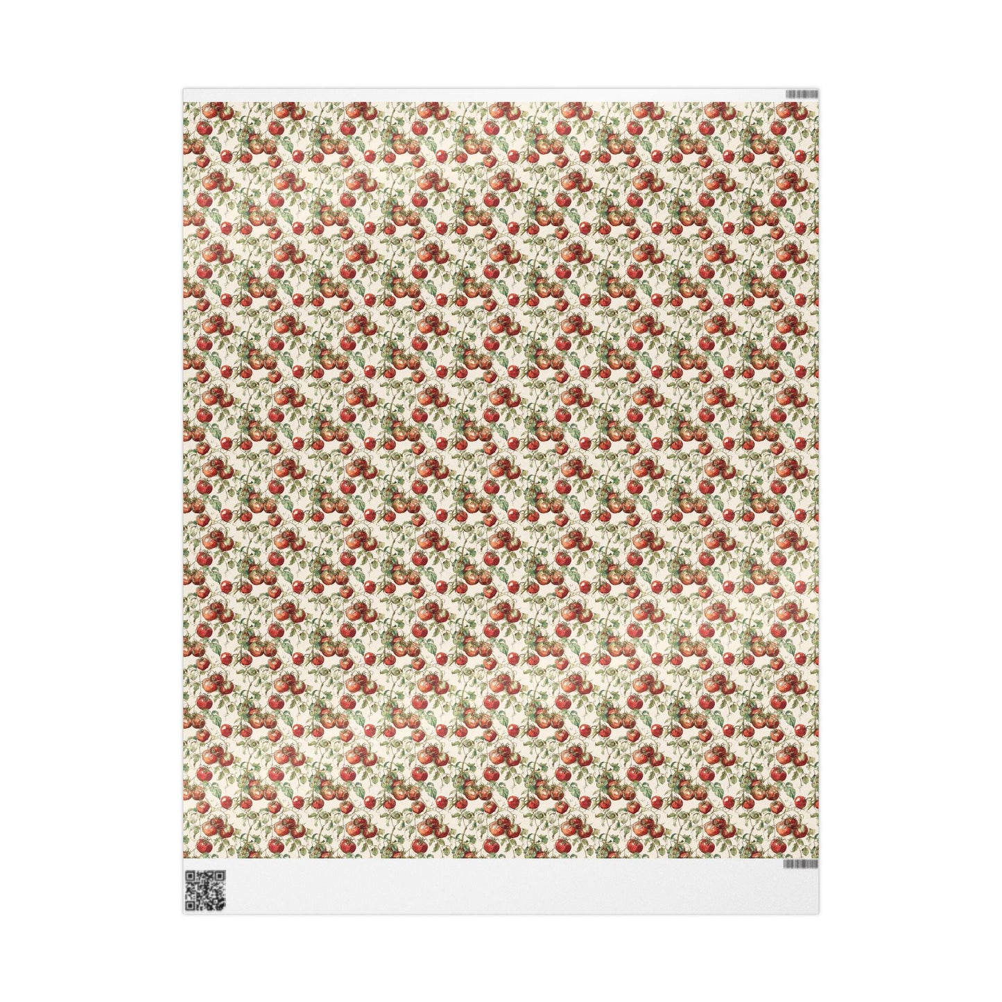 Farmers Market Wrapping Paper Roll Country Farmhouse Style Red Tomatoes Vegetables Rustic Kitchen Eco Organic Gift Wrap Design #15