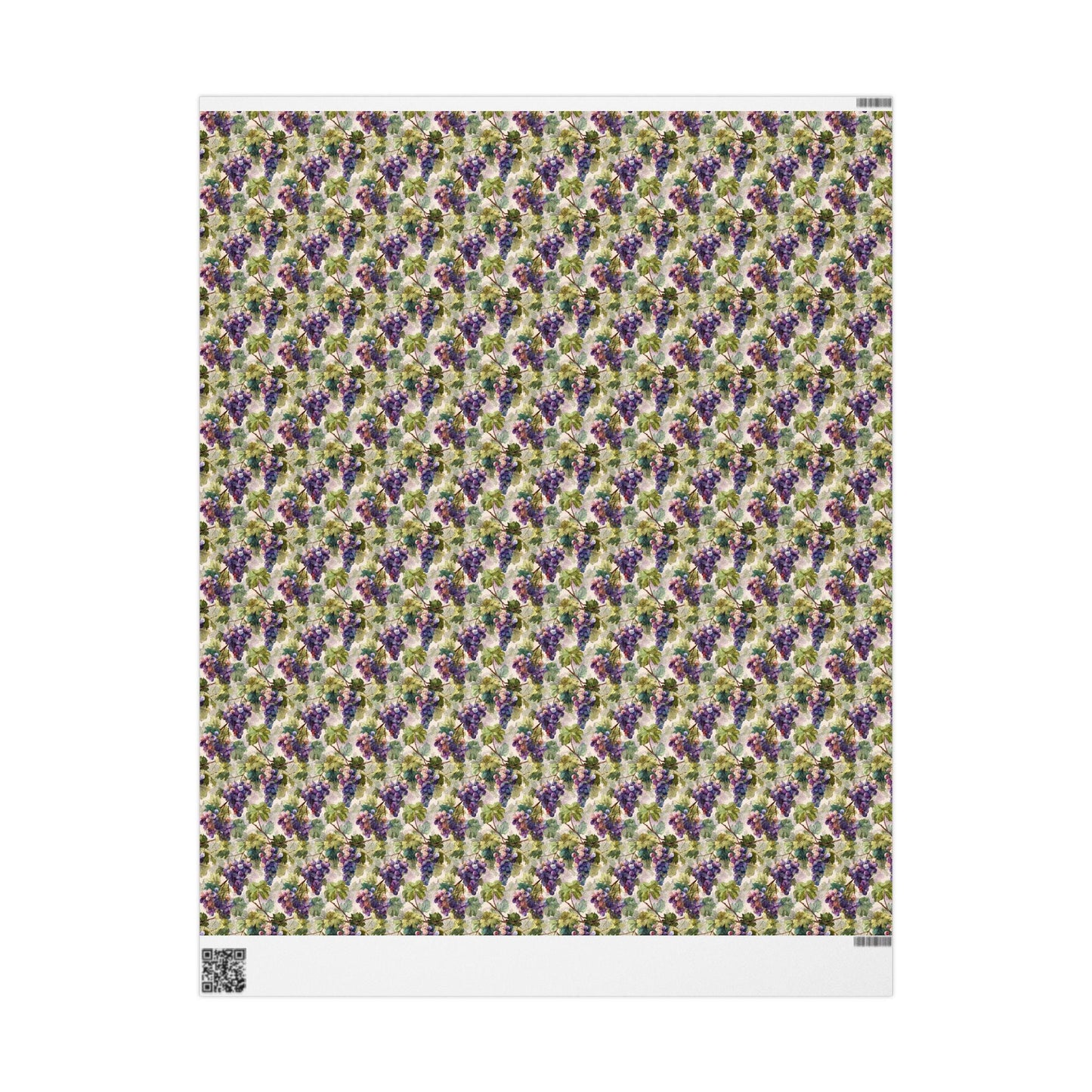 Farmers Market Wrapping Paper Roll Farmhouse Rustic Grapes Design Vineyard Fruit Eco Kitchen Country Organic Gift Wrap #53