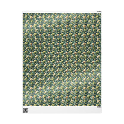 Farmers Market Wrapping Paper Roll Farm Fresh Broccoli Rustic Country Vegetables Eco Friendly Farmhouse Kitchen Gift Wrap #65