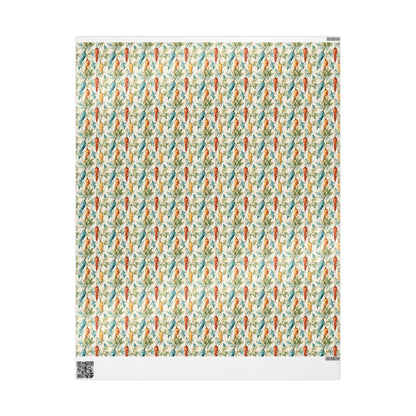 Farmers Market Wrapping Paper Roll Farm Fresh Carrots Rustic Country Farmhouse Eco Friendly Organic Kitchen Gift Wrap #60