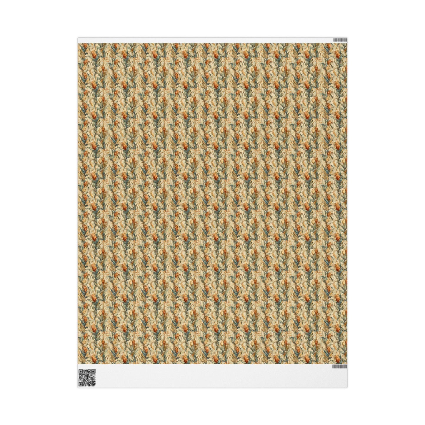 Farmers Market Wrapping Paper Roll Farm Fresh Corn Rustic Country Vegetables Eco Friendly Farmhouse Kitchen Gift Wrap #69