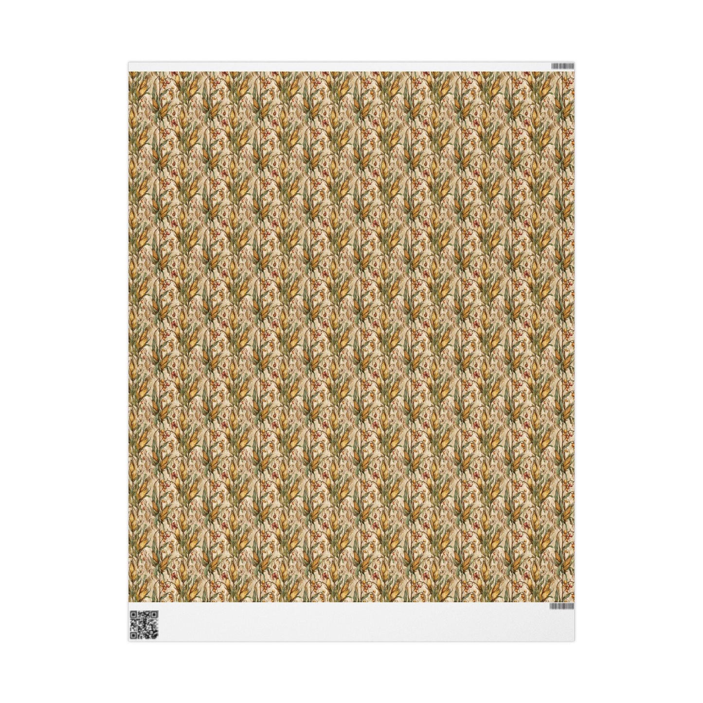 Farmers Market Wrapping Paper Roll Eco Rustic Corn Design Farm Fresh Vegetable Farmhouse Country Kitchen Gift Wrap #71