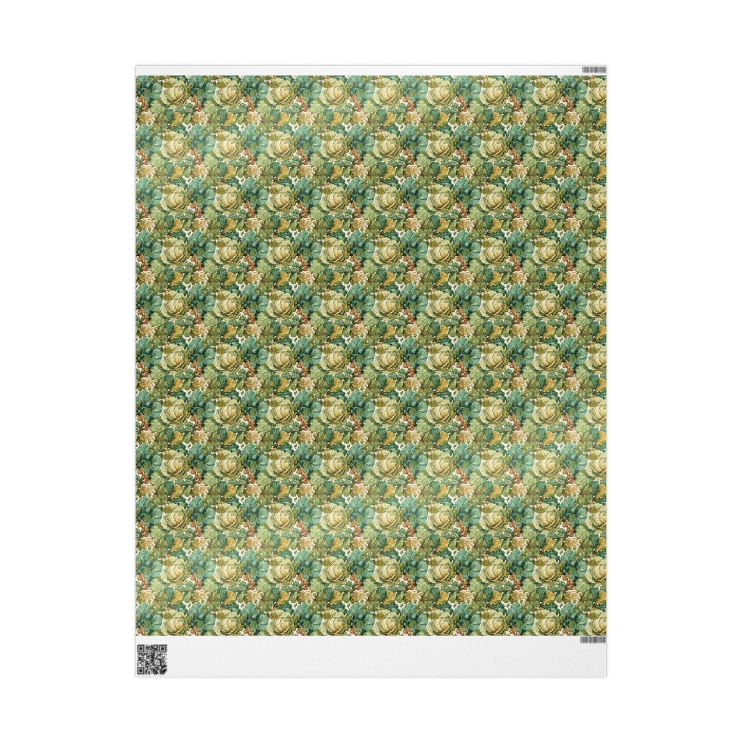 Farmers Market Wrapping Paper Roll Farm Fresh Leafy Greens Kale Rustic Country Vegetables Eco Friendly Kitchen Gift Wrap #73