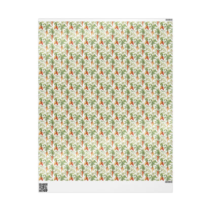 Farmers Market Wrapping Paper Roll Rustic Farm Fresh Carrots Design Eco Friendly Farmhouse Country Kitchen Veggie Gift Wrap #58