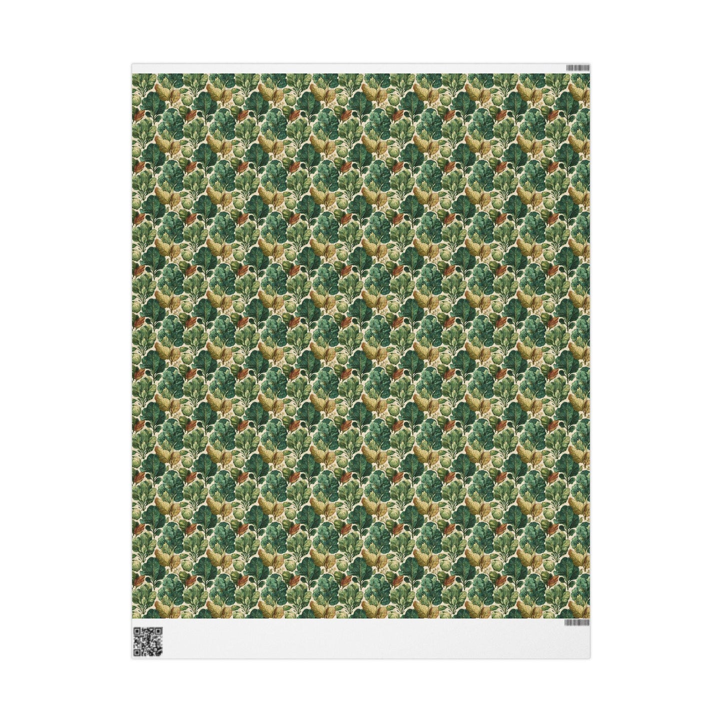 Farmers Market Wrapping Paper Roll Rustic Farmhouse Kale Leafy Greens Illustration Eco Friendly Country Kitchen Gift Wrap #74