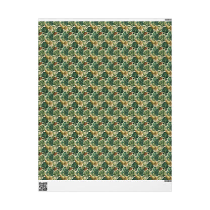Farmers Market Wrapping Paper Roll Rustic Farmhouse Kale Leafy Greens Illustration Eco Friendly Country Kitchen Gift Wrap #74
