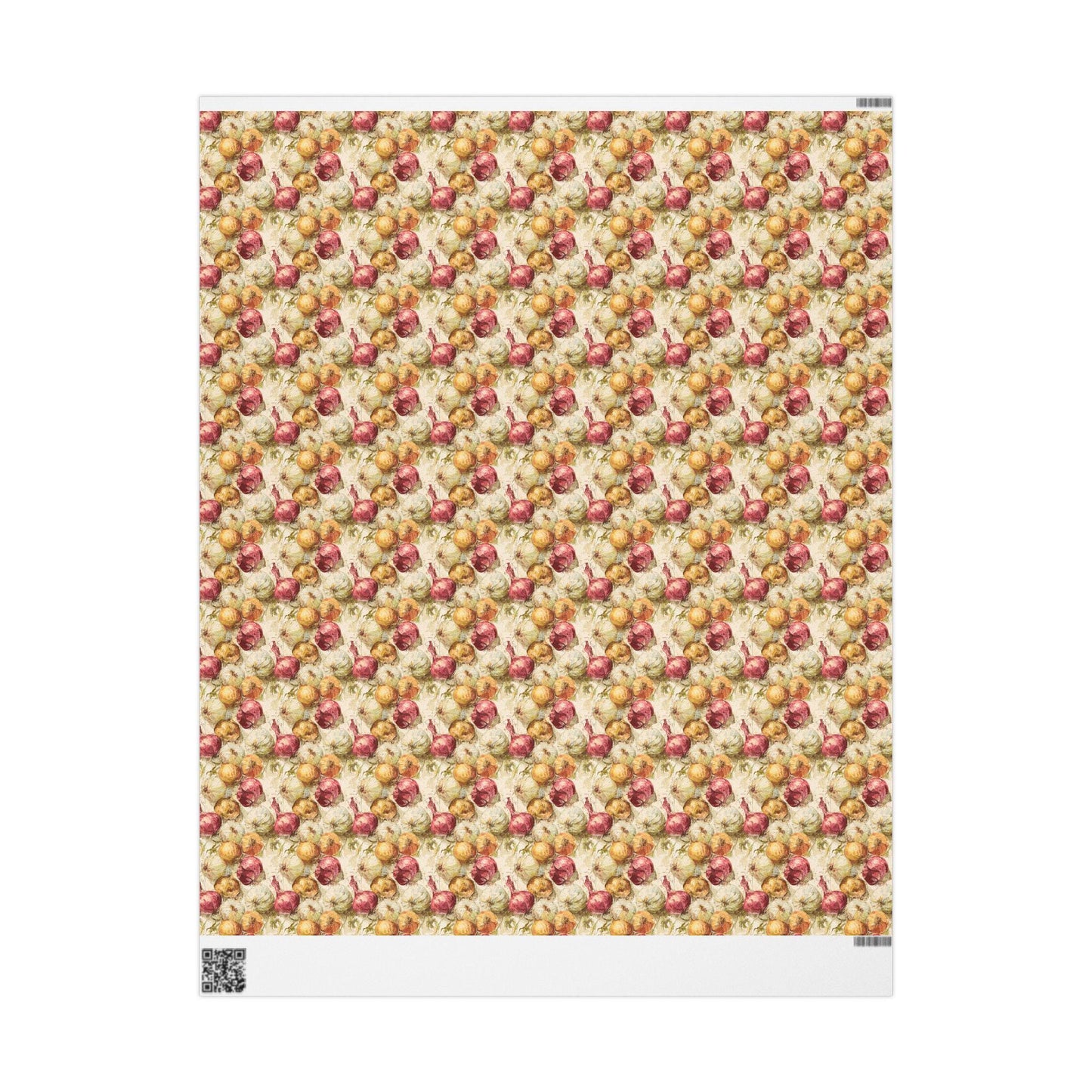 Farmers Market Wrapping Paper Roll Rustic Farmhouse Onions Illustration Eco Friendly Country Kitchen Organic Gift Wrap #78