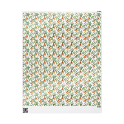Farmers Market Wrapping Paper Roll Farmhouse Rustic Carrots Illustration Organic Eco Country Kitchen Vegetables Gift Wrap #59