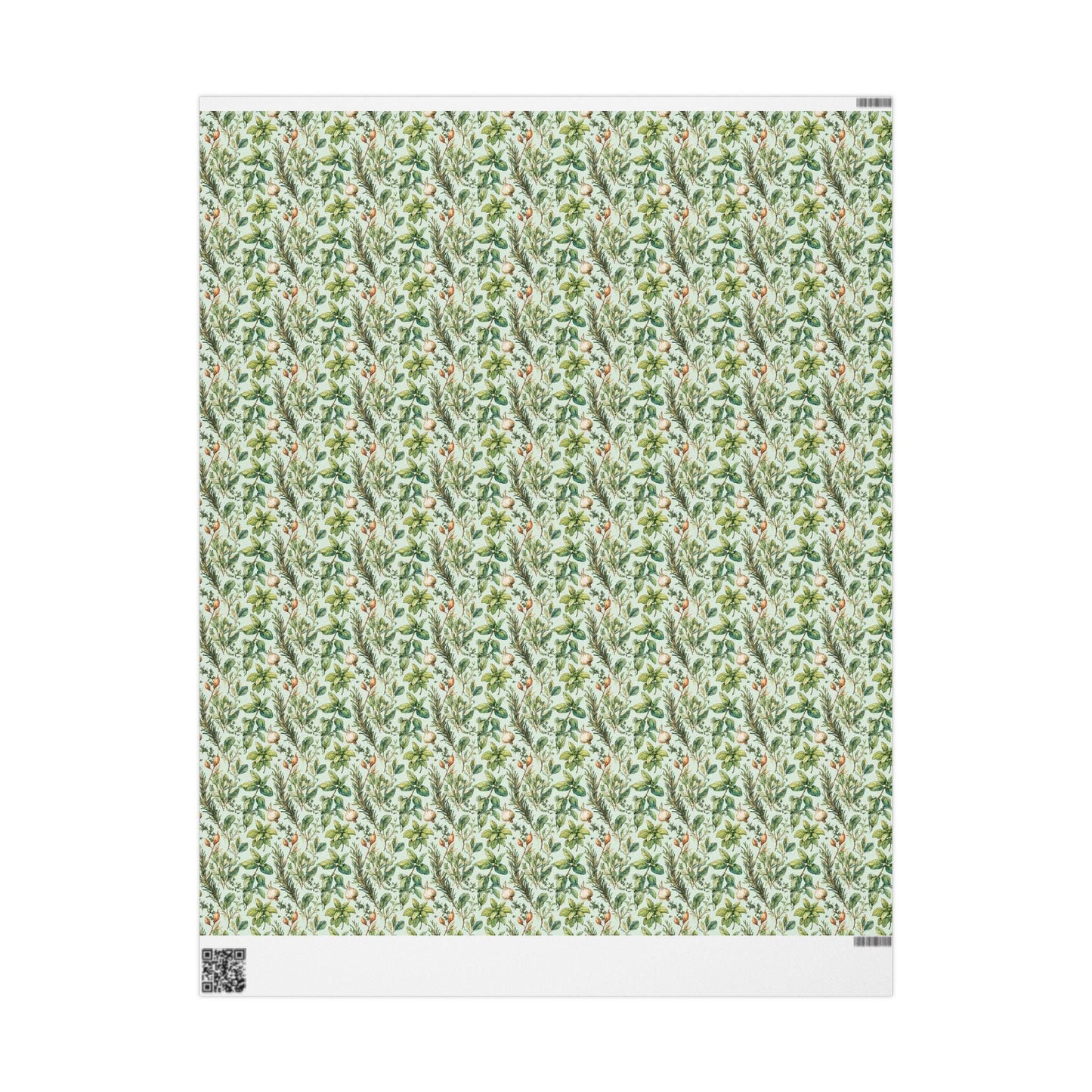 Farmers Market Wrapping Paper Roll Eco Rustic Herbs Design Farmhouse Kitchen Basil Parsley Thyme Organic Gift Wrap #56