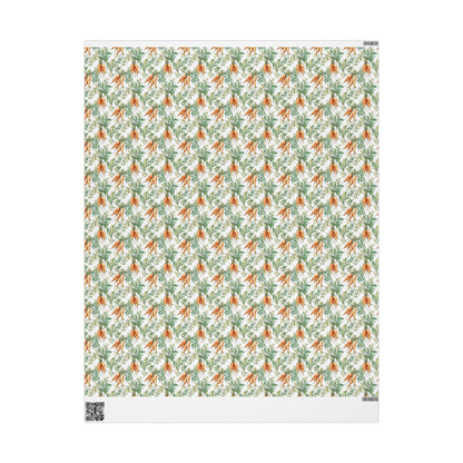 Farmers Market Wrapping Paper Roll Farmhouse Rustic Carrots Illustration Organic Eco Country Kitchen Vegetables Gift Wrap #59