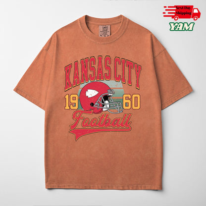 Comfort Colors Kansas City Football Shirt: Trendy Game Day Tee