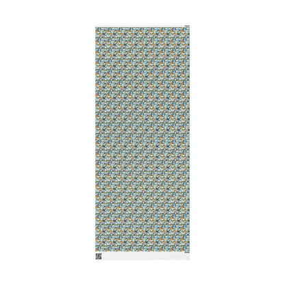 Christmas Wrapping Paper Roll, Vintage Retro Gift Wrap, Custom Holiday Paper for Christmas Packaging #10