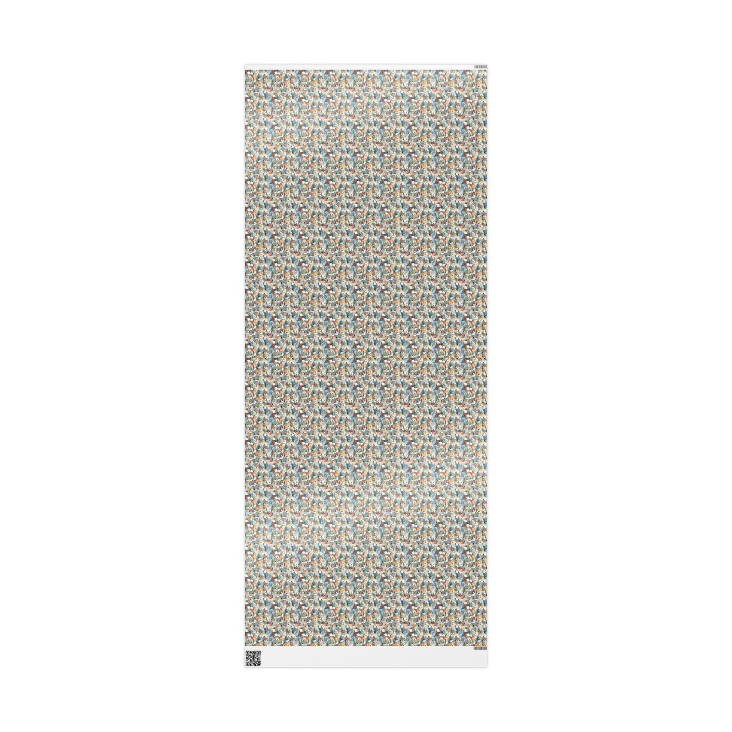 Vintage Christmas village Wrapping Paper Roll, Custom Holiday Gift Wrap, Retro Style Christmas Packaging Idea #8
