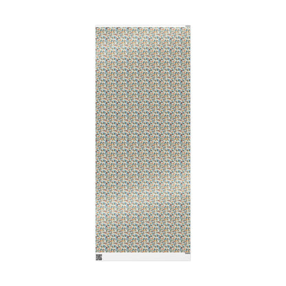 Vintage Christmas village Wrapping Paper Roll, Custom Holiday Gift Wrap, Retro Style Christmas Packaging Idea #8