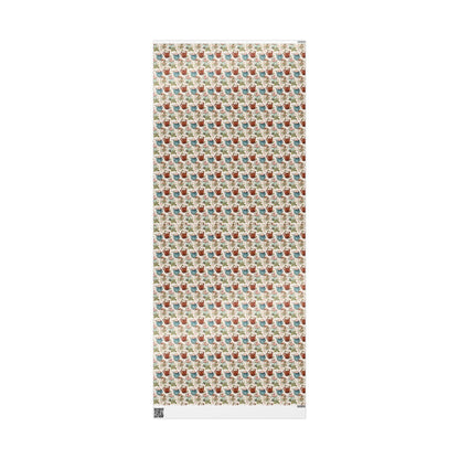 Unique Christmas Wrapping Paper Roll, Vintage Christmas Cozy Holiday Gift Wrap, Retro Inspired Christmas Design #15