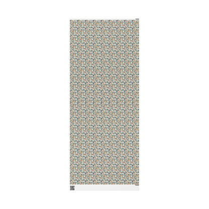 Vintage Christmas village Wrapping Paper Roll, Custom Holiday Gift Wrap, Retro Style Christmas Packaging Idea #8