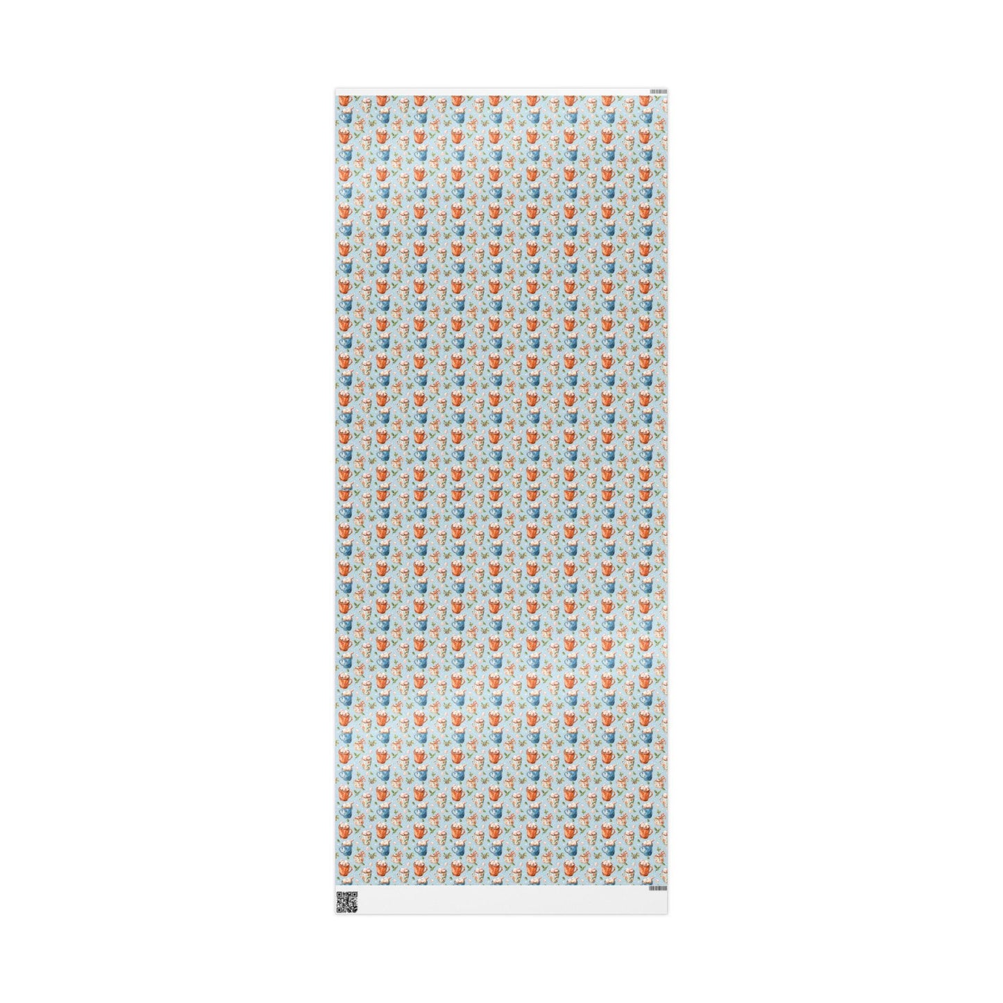 Cozy Christmas Wrapping Paper, Retro Holiday Gift Wrap Roll, Vintage Style Blue Christmas Packaging Idea #13