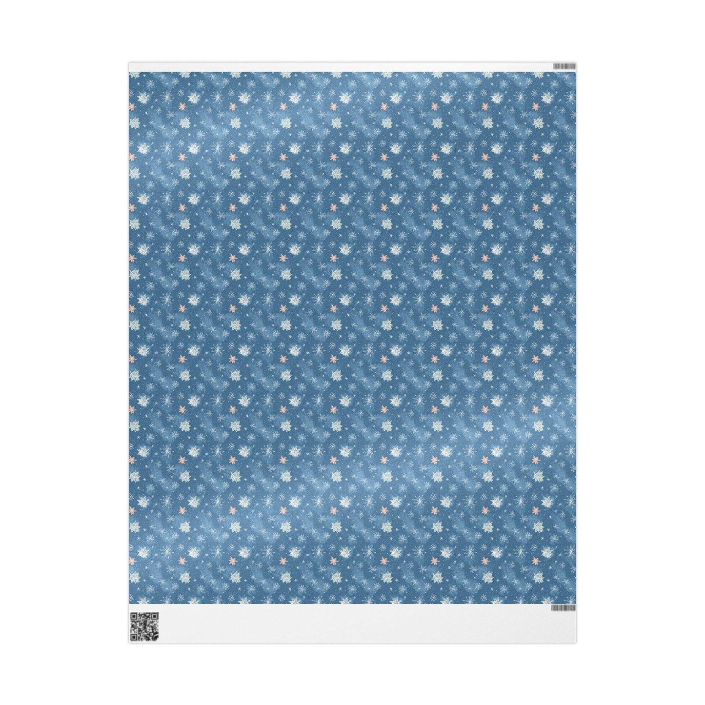 Retro Christmas Wrapping Paper Roll, Vintage Style Blue Christmas Gift Wrap, Custom Nordic Christmas Packaging #18