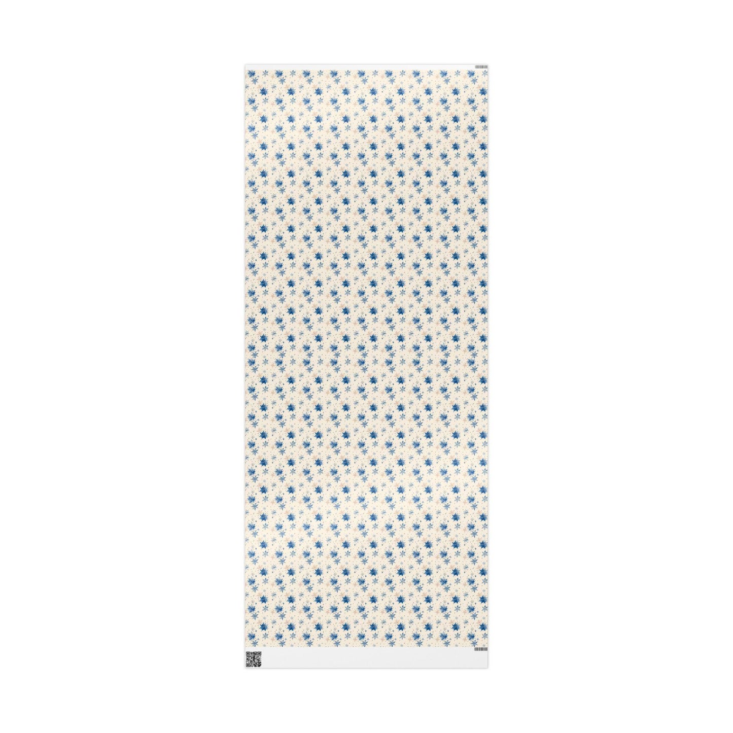 Blue Christmas Wrapping Paper Roll, Vintage Scandinavian Gift Wrap, Retro Print for Holiday Packaging #16