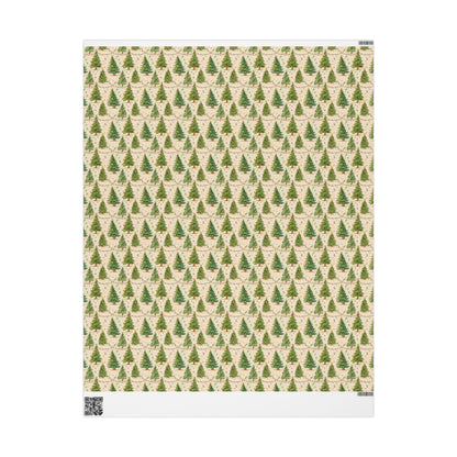 Vintage Christmas Wrapping Paper Roll, Scandinavian Holiday Gift Wrap, Retro Christmas Print, Custom Wrap #4