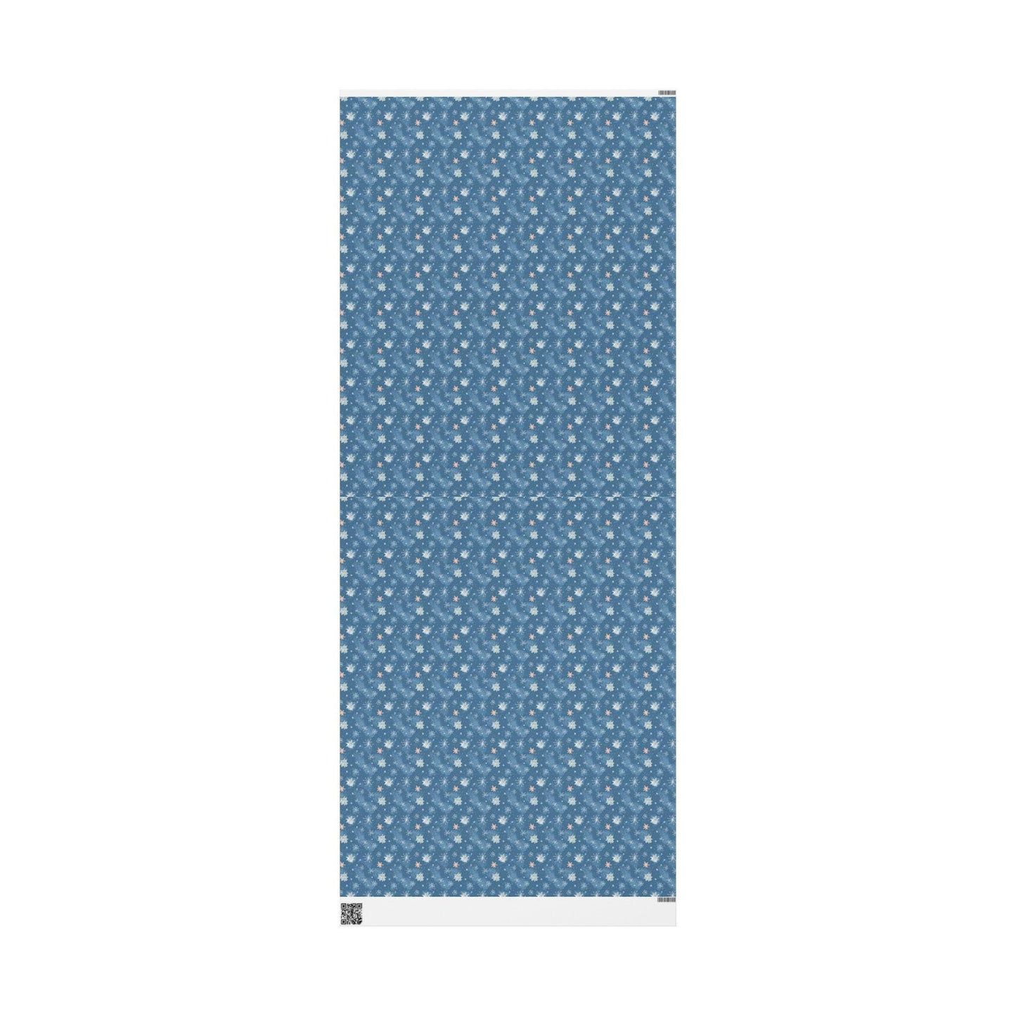 Retro Christmas Wrapping Paper Roll, Vintage Style Blue Christmas Gift Wrap, Custom Nordic Christmas Packaging #18