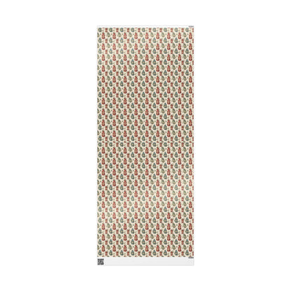 Vintage Christmas Wrapping Paper, Retro Holiday Wrap Roll, Custom Scandinavian Christmas Theme #22