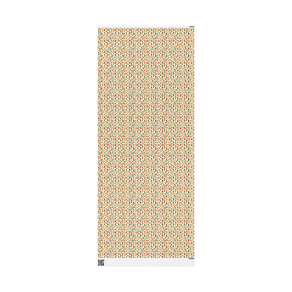 Retro Christmas Wrapping Paper, Vintage Holiday Wrap Roll, Custom Christmas Paper with Nordic Motif #20